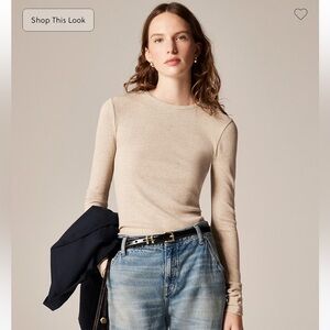 NWT J.Crew Perfect rib long-sleeve T-shirt - XS